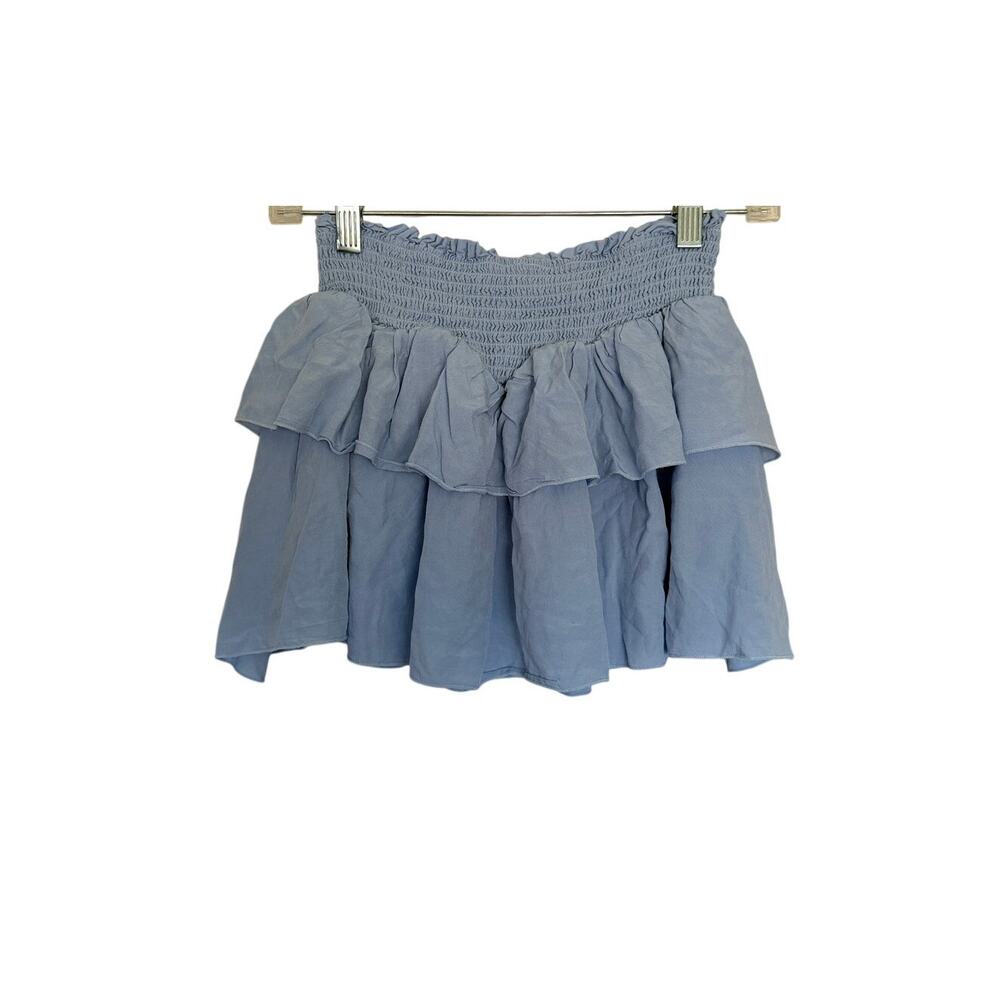 KATIEJ NYC Junior Brooke Solid Skirt - Baby Blue - Size XS